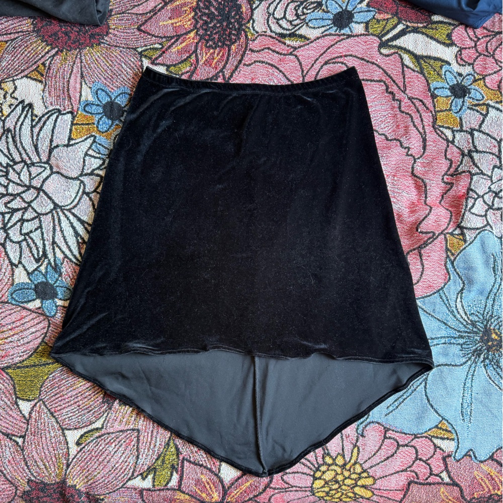 Velvet Mini Skirt